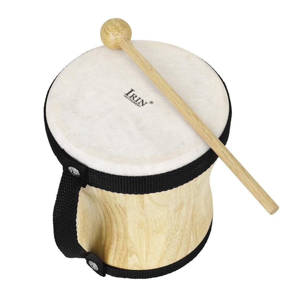 Tambourine Hand Drum - Wooden Indian Hand Drum Sheepskin Drumhead