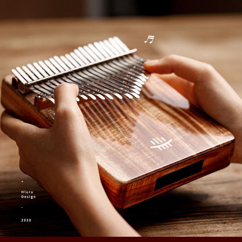 Musical Instrument Qin - Hluru Kalimba 17 Keys with Hole