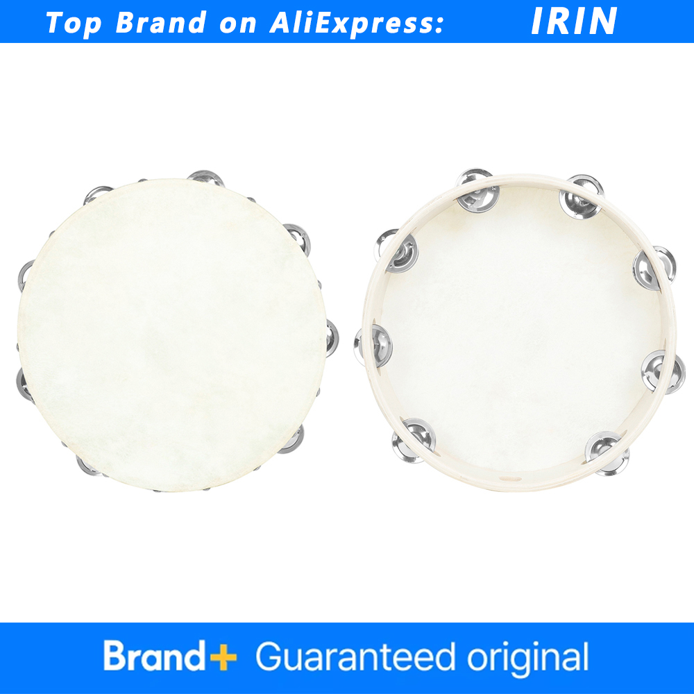 Tambourine Hand Drum - IRIN 8/10 Inch Tambourine Orff Sheepskin
