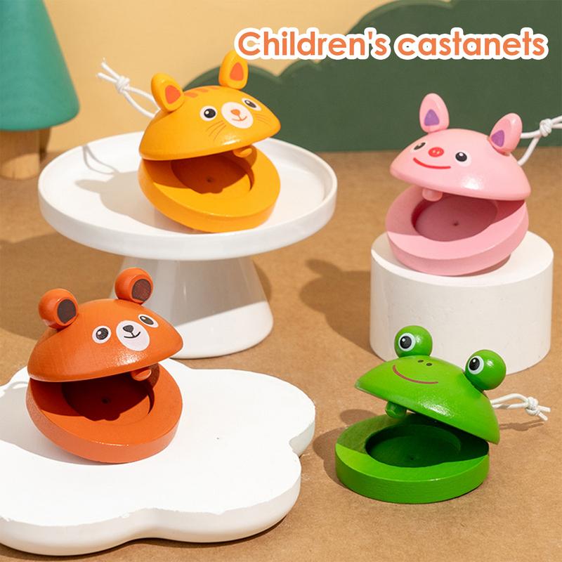 Musical Instrument Clapper - Kids Cartoon Wooden Castanets Music Instruments