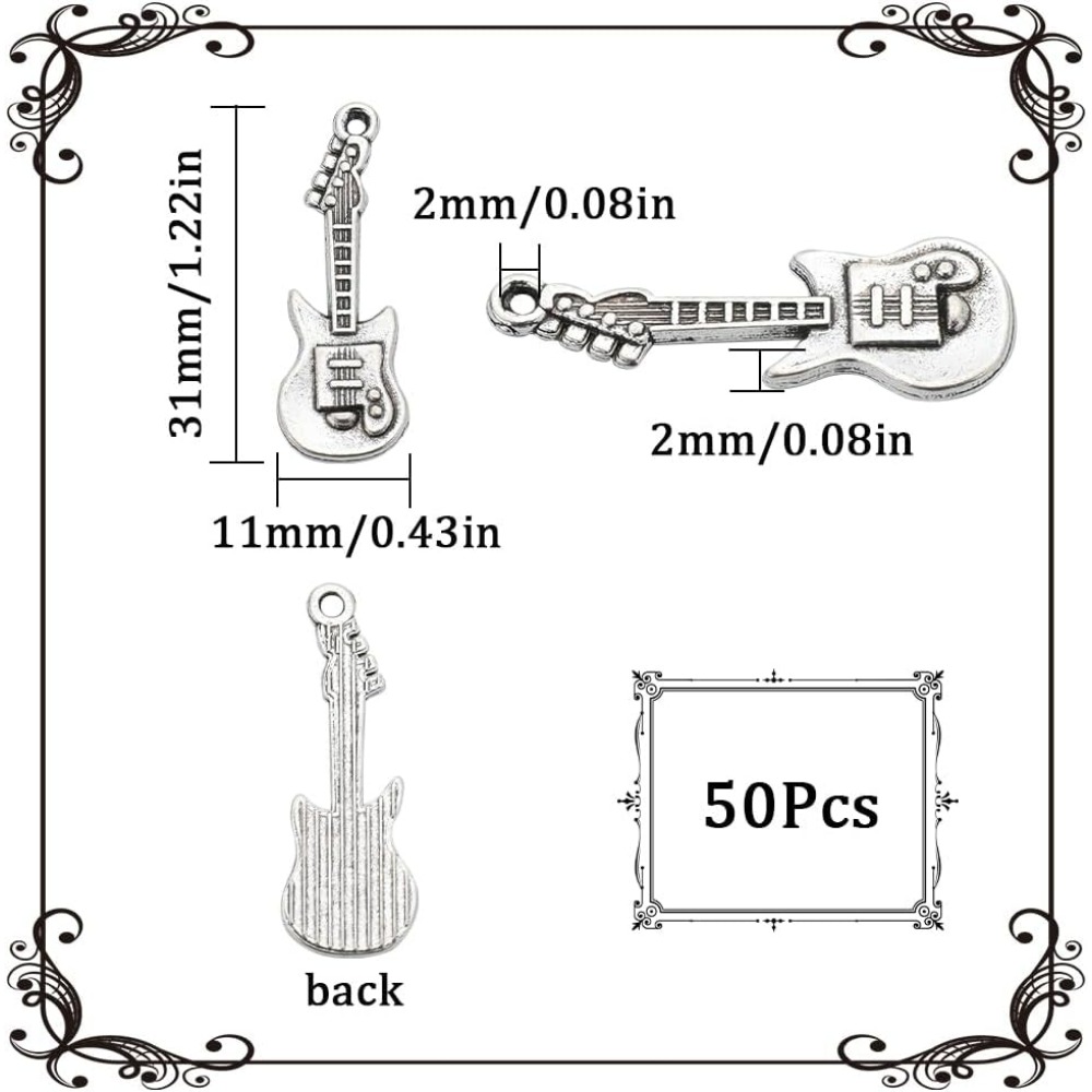 1 Box 50Pcs Vintage Guitar Cha - Musical Instrument Guitar recension och pris