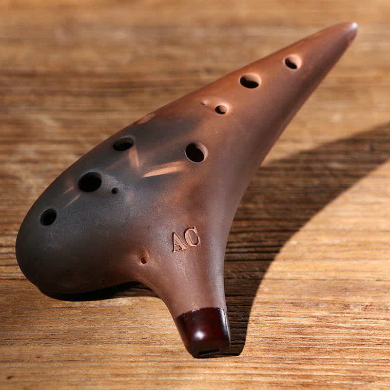 Purple Clay Ceramic Ocarina AC - Musical Instrument Qin recension och pris