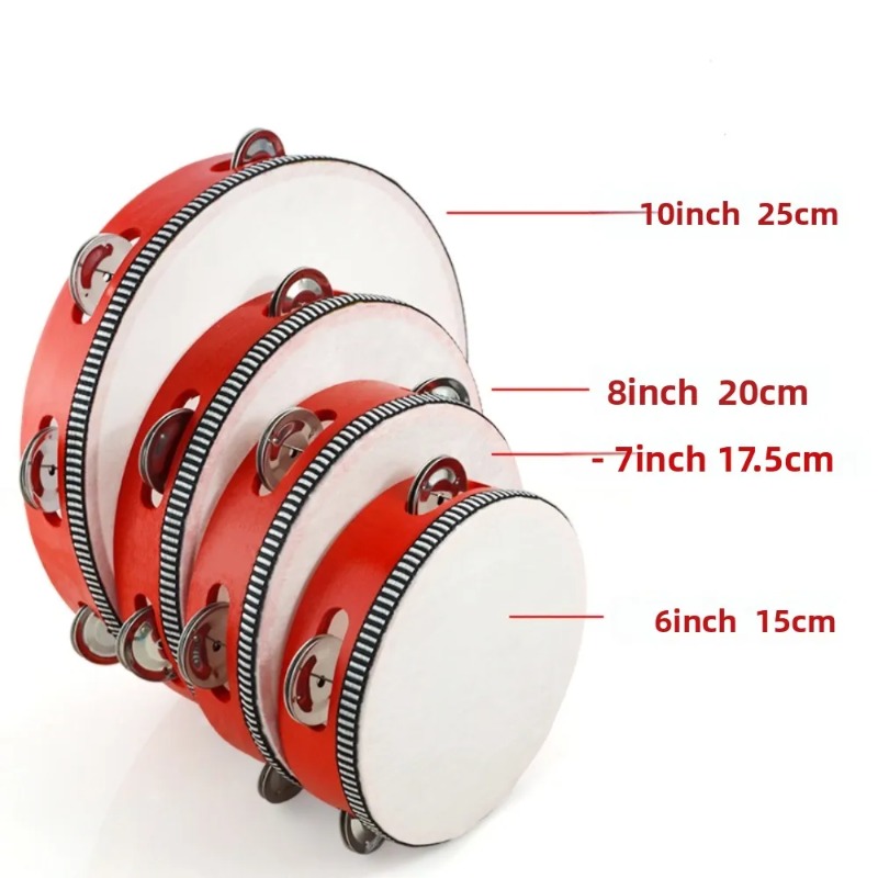 4/6/8/10 Inch Hand Held Metal  - Tambourine Hand Drum recension och pris
