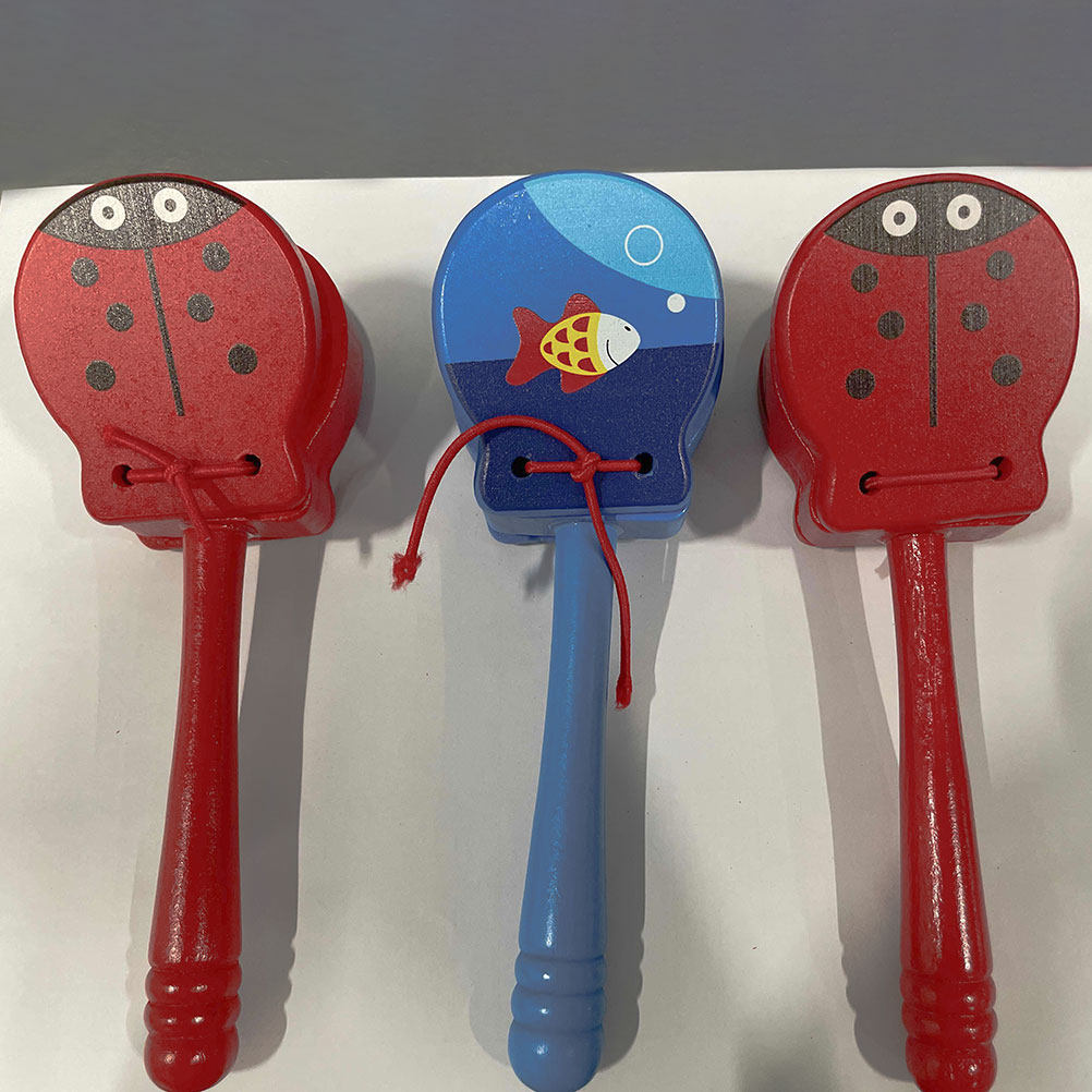 3Pcs Wooden Castanets Hand Cla - Musical Instrument Clapper recension och pris