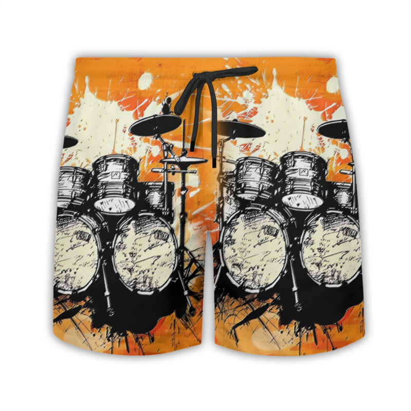 Drum Lover Short Pants For Men - Musical Instrument Hawaii recension och pris