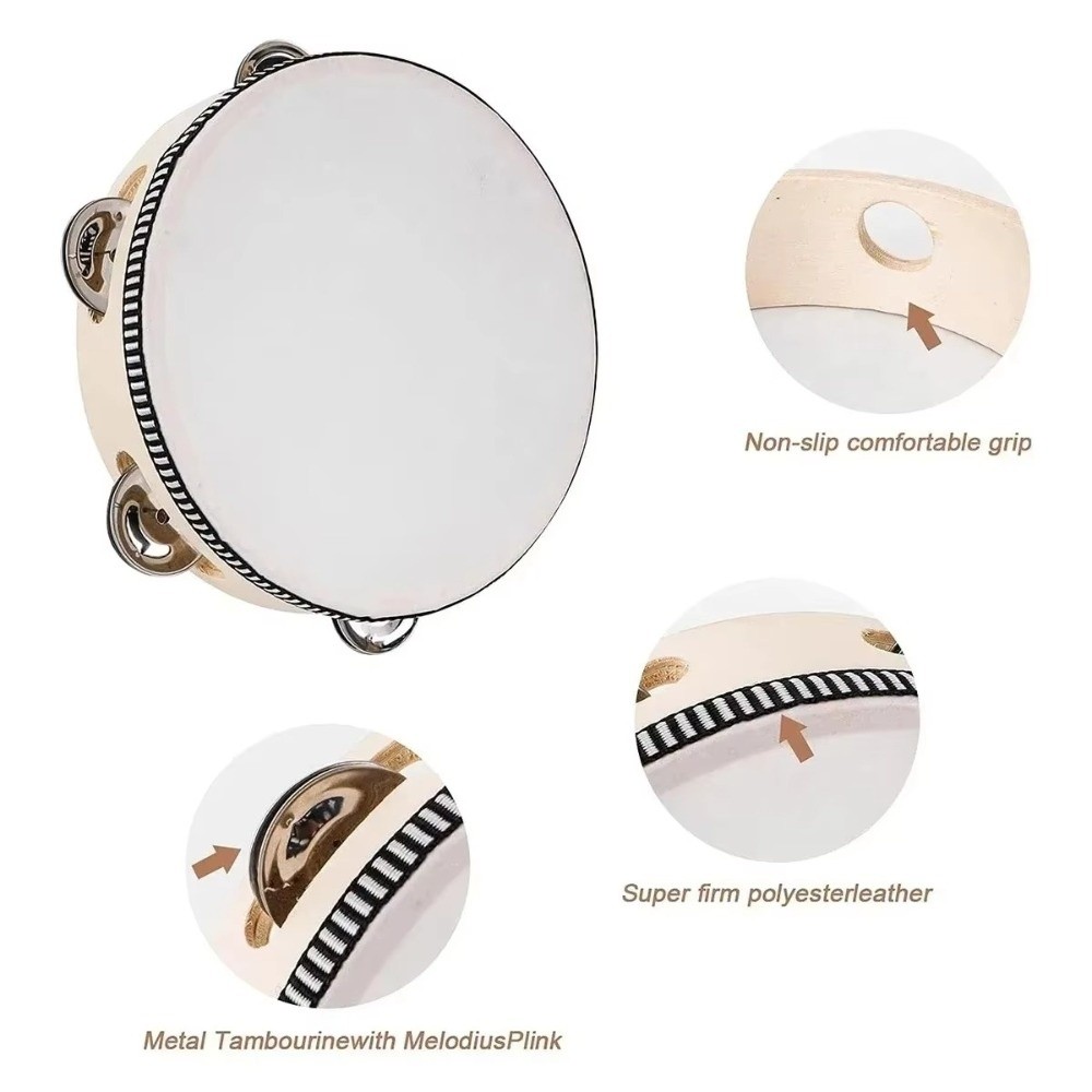 4/6/8/10 Inch Hand Held Drum W - Tambourine Hand Drum recension och pris