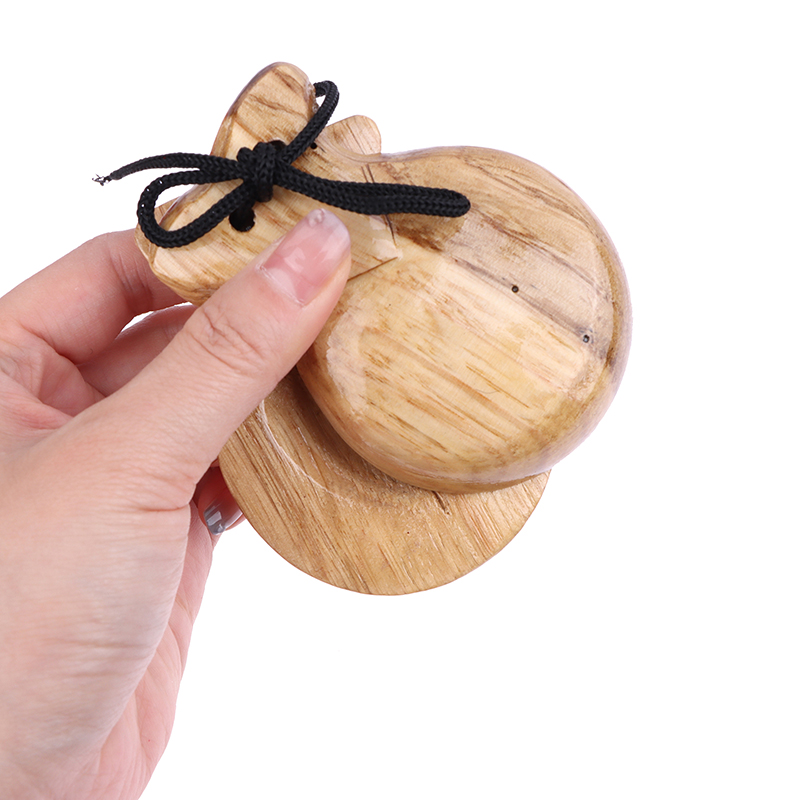 2Pcs Wooden Spanish Castanets  - Musical Instrument Clapper recension och pris