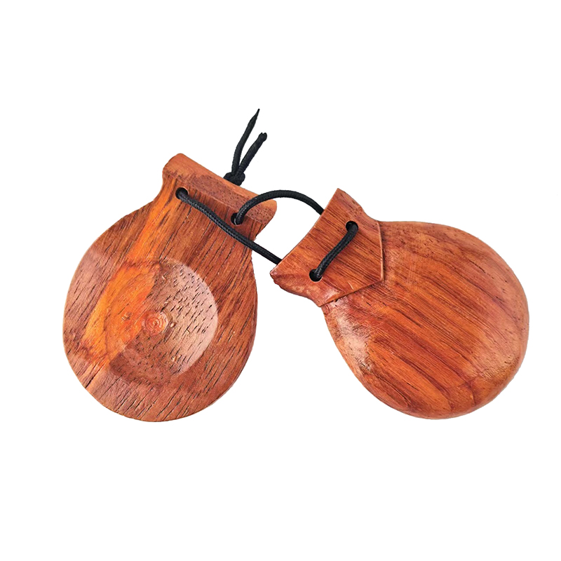 2Pcs Wooden Spanish Castanets  - Musical Instrument Clapper recension och pris