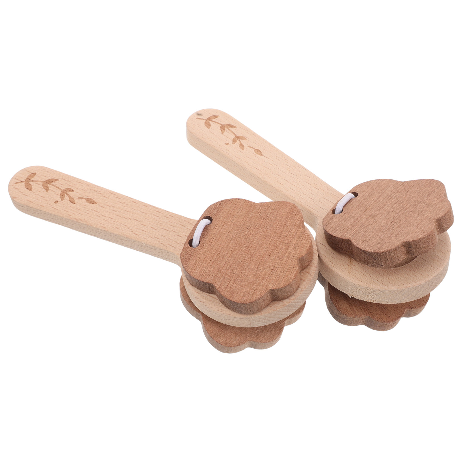 2Pcs Wooden Paw Shape Castanet - Musical Instrument Clapper recension och pris