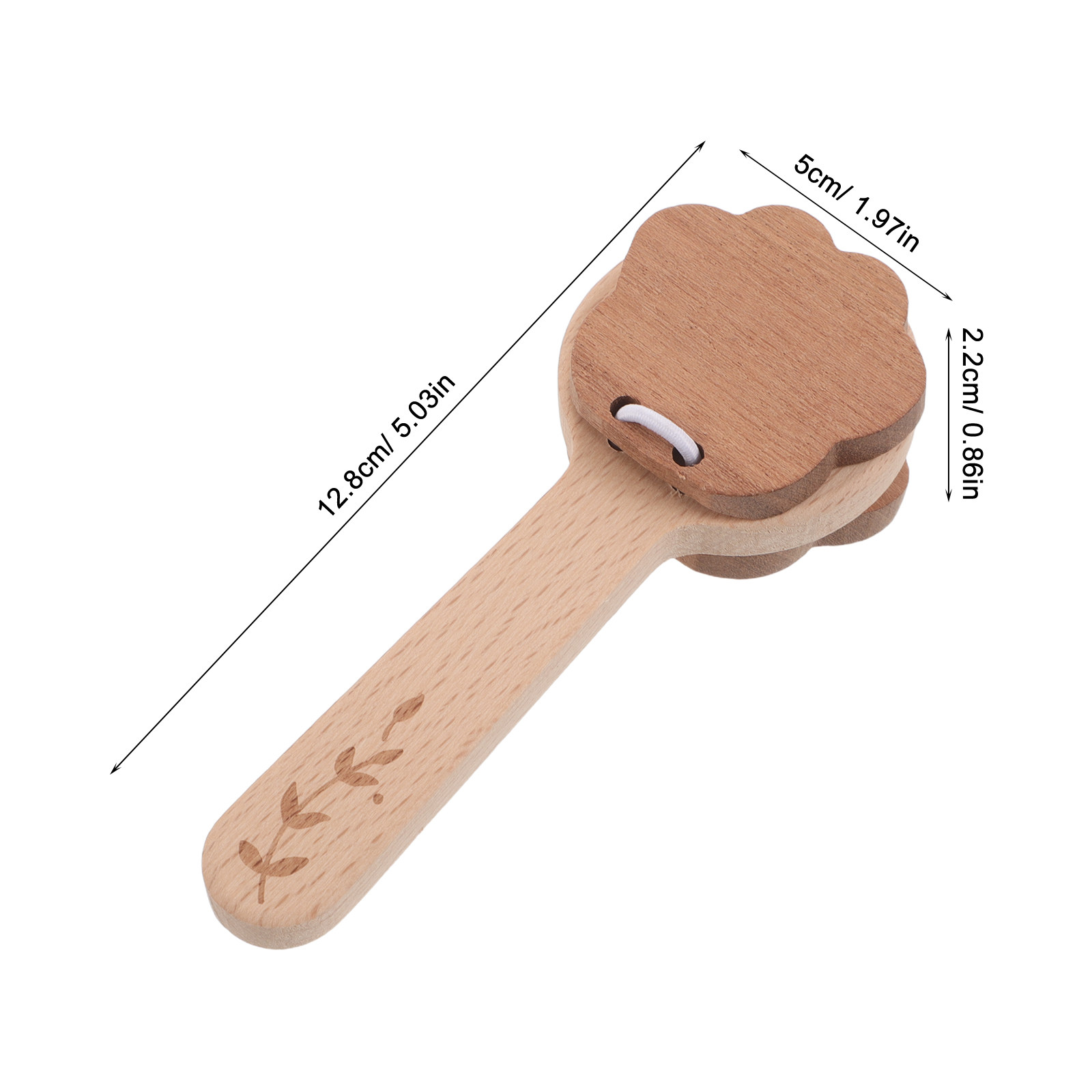 2Pcs Wooden Paw Shape Castanet - Musical Instrument Clapper recension och pris