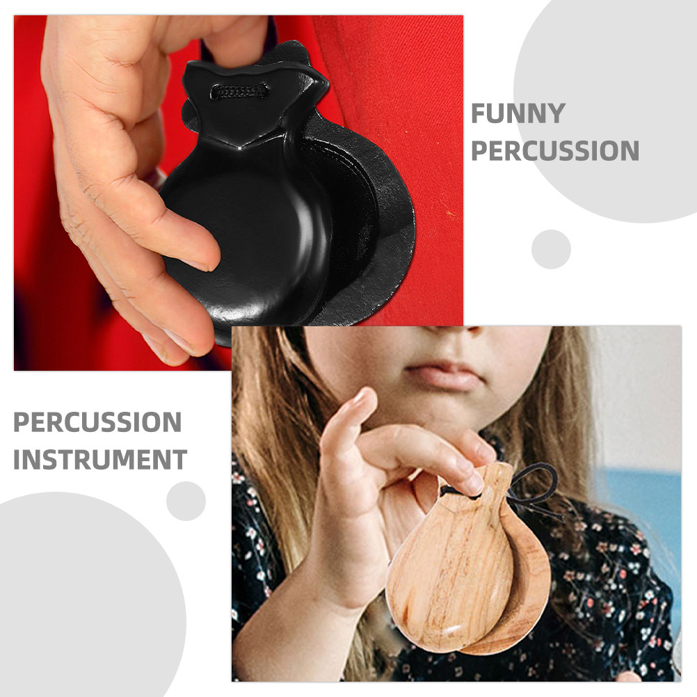 2Pcs Spanish Castanets Wooden  - Musical Instrument Clapper recension och pris