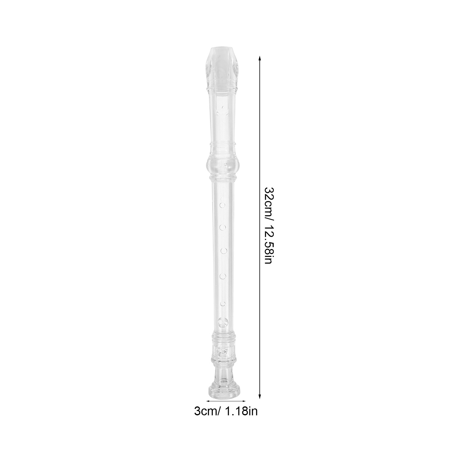 1Set 8-Hole Transparent Sopran - Musical Instrument Recorder recension och pris
