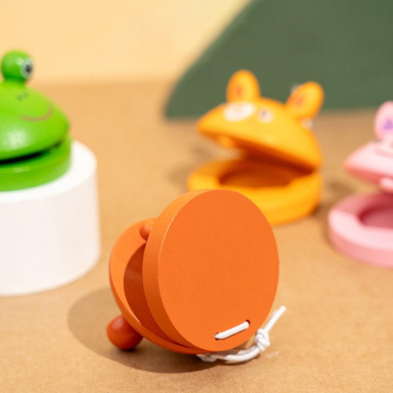 Kids Cartoon Wooden Castanets  - Musical Instrument Clapper recension och pris